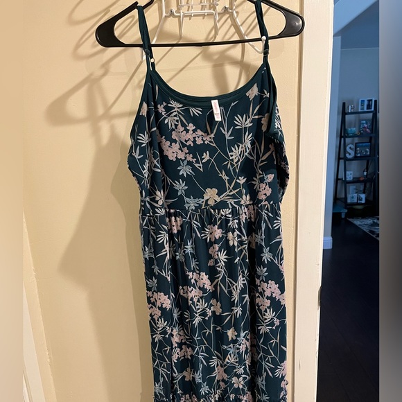 TARGET Floral Ruffle Mesh Tank Maxi Dress-XXL - Picture 7 of 8